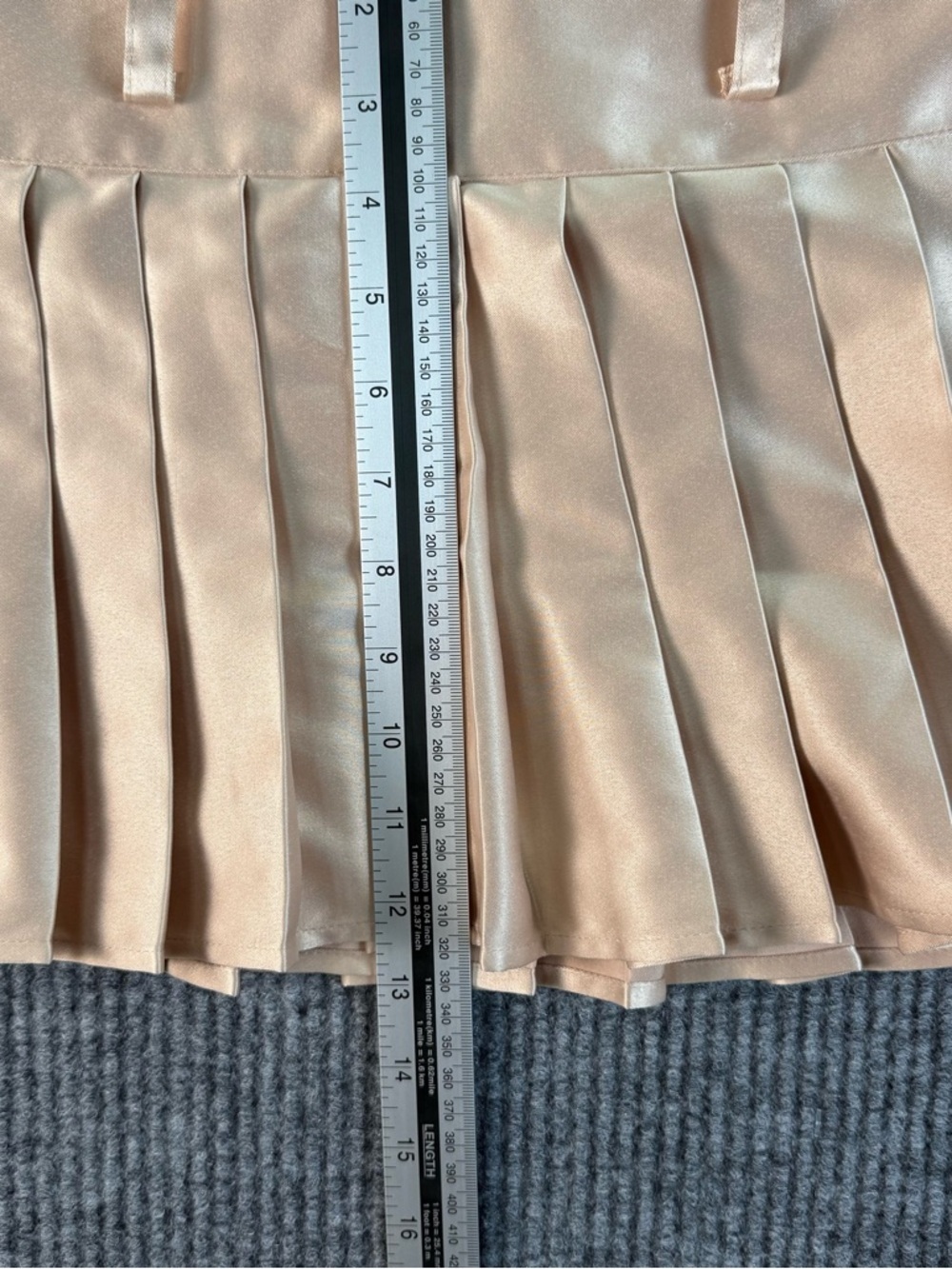Baby Phat Satin Pleated Mini Skirt in Champagne Blush - Picture 7 of 7